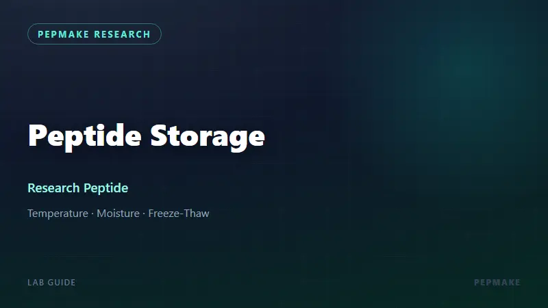 How to Store Peptides: Temperature, Shelf Life and Mistakes