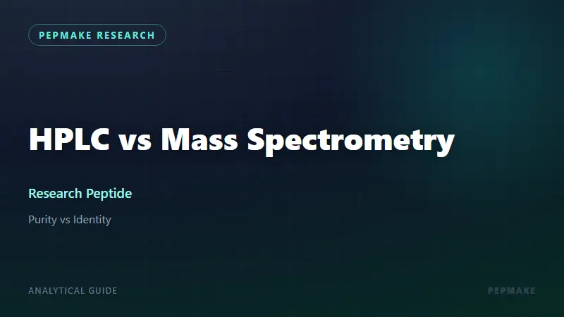HPLC vs Mass Spectrometry: How Peptide Purity Is Verified