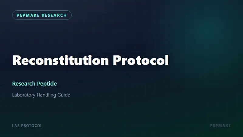 Peptide Reconstitution & Laboratory Handling Protocol